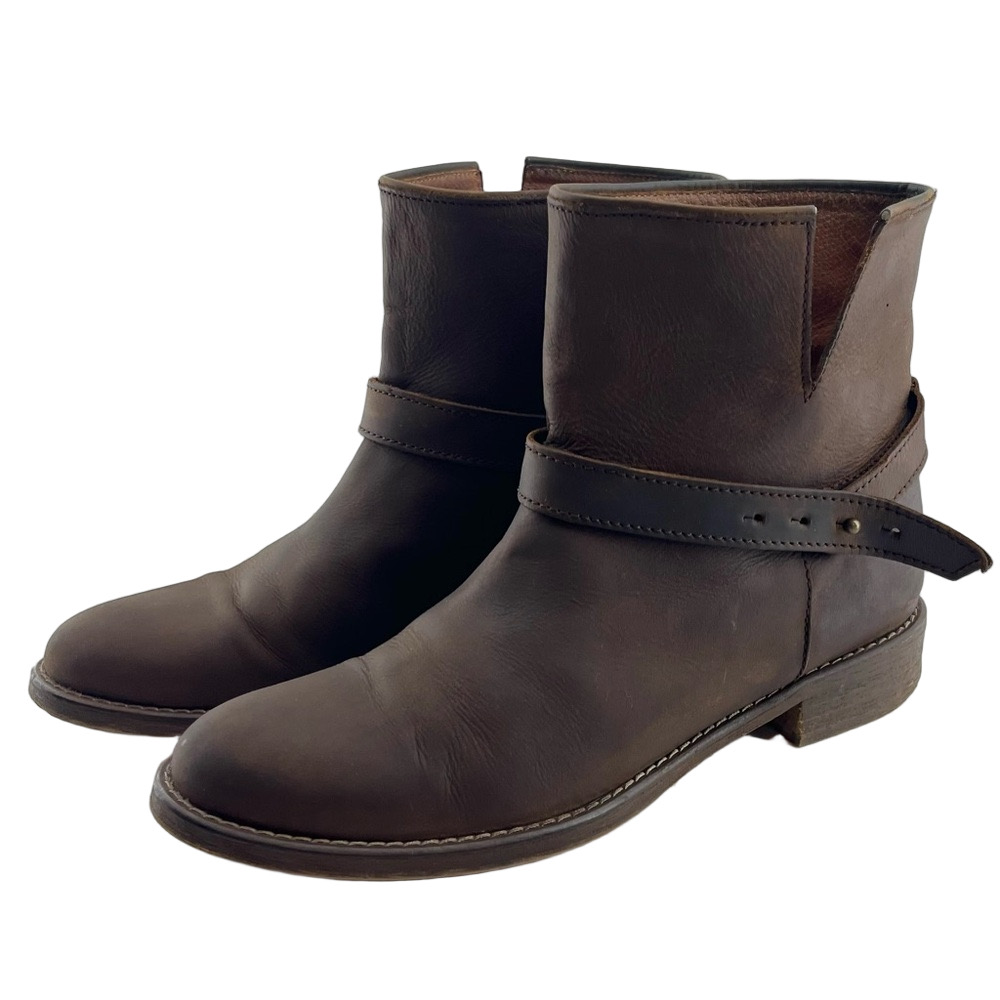 Madewell The Biker Lowrider Moto Boots Brown 9.5